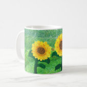 Tanzen-Sonnenblume-Tasse Kaffeetasse (Vorderseite Links)