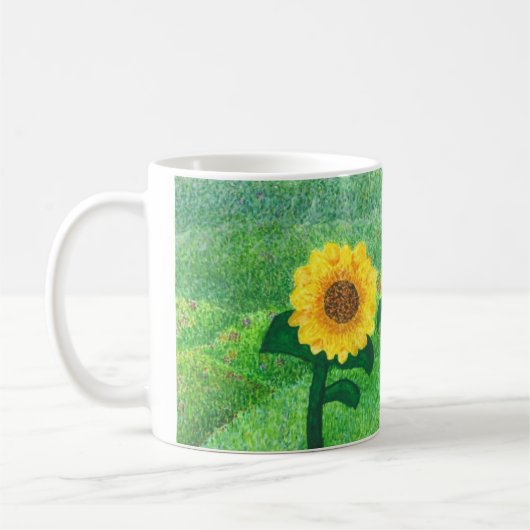 Tanzen-Sonnenblume-Tasse Kaffeetasse (Links)
