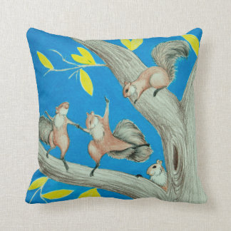 Tanzen Squirrels Kissen