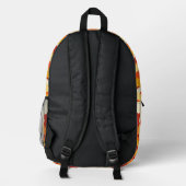 Tanzen Sunburst Pop der Abstrakten Kunst Bedruckter Rucksack (Rückseite)
