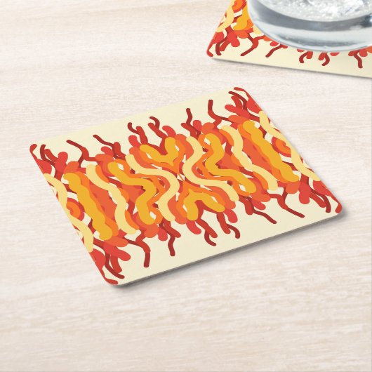 Tanzen Sunburst Pop der Abstrakten Kunst Rechteckiger Pappuntersetzer (angewinkelt)