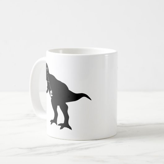 Tanzen T-Rex Entwurf Kaffeetasse (Vorderseite Links)