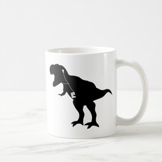 Tanzen T-Rex Entwurf Kaffeetasse (Rechts)