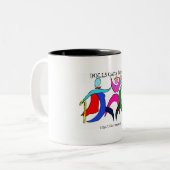 Tanzen-Tasse Zweifarbige Tasse (Vorderseite Links)