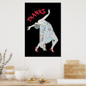 Tanzen, Text bearbeiten, DANKE, Poster (Küche)