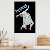 Tanzen, Text bearbeiten, DANKE, Poster (Küche)