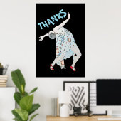Tanzen, Text bearbeiten, DANKE, Poster (Heimbüro)