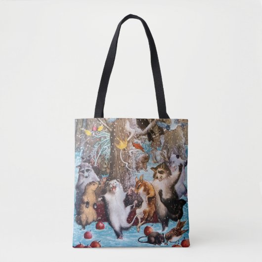 Tanzen-Tier-Party in der Holz-Taschen-Tasche Tasche (Vorderseite)