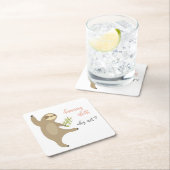 Tanzen-Trägheit | warum nicht? Rechteckiger Pappuntersetzer (Vor Ort)