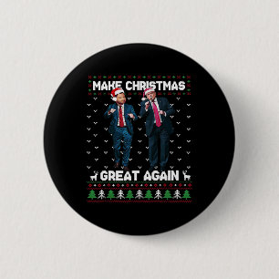 Tanzen Trump Santa und DJ Vance machen Weihnachten Button