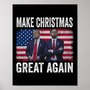 Tanzen Trump Santa und DJ Vance machen Weihnachten Poster