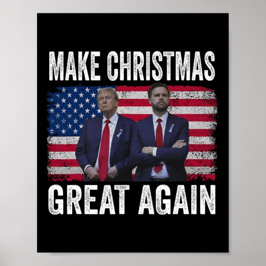 Tanzen Trump Santa und DJ Vance machen Weihnachten Poster (Vorne)