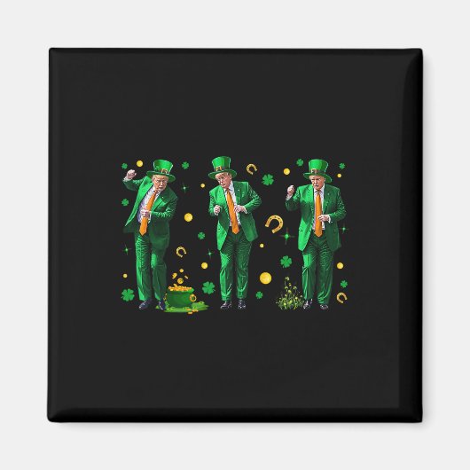 Tanzen Trump St. Patrick's Day Magnet (Vorne)