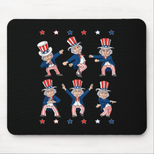 Tanzen Uncle Sam 4. Juli Jungs Kinder Patriotic Mousepad
