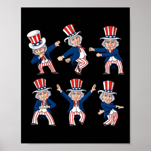 Tanzen Uncle Sam 4. Juli Tanz Challenge Boys Poster (Vorne)