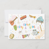 Tanzen und Kindergeburtstag Dankeskarte (Rückseite)