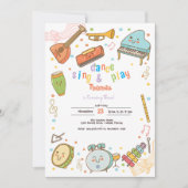 Tanzen und Kindergeburtstag Einladung (Vorderseite)