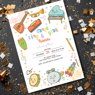 Tanzen und Kindergeburtstag Einladung