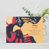 Tanzen und Kindergeburtstag Einladung (Stehend Vorderseite)