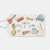 Tanzen und Kindergeburtstag Geschenkanhänger (Rückseite Horizontal)