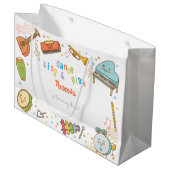 Tanzen und Kindergeburtstag Große Geschenktüte (Vorderseite Schrägansicht)
