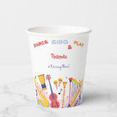 Tanzen und Kindergeburtstag Pappbecher (Rückseite)