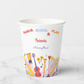 Tanzen und Kindergeburtstag Pappbecher (Vorderseite)