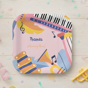 Tanzen und Kindergeburtstag Pappteller