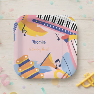 Tanzen und Kindergeburtstag Pappteller