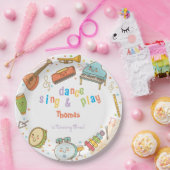 Tanzen und Kindergeburtstag Pappteller (Party)