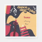 Tanzen und Kindergeburtstag Serviette (Vorderseite)