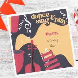 Tanzen und Kindergeburtstag Serviette