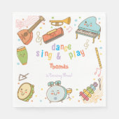 Tanzen und Kindergeburtstag Serviette (Vorderseite)