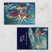 TANZEN UND MUSIK IM NACHTMONOGRAMM VISITENKARTE (Vorne/Hinten)