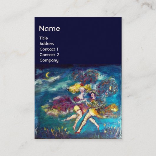 TANZEN UND MUSIK IM NACHTMONOGRAMM VISITENKARTE (Vorderseite)