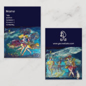 TANZEN UND MUSIK IM NACHTMONOGRAMM VISITENKARTE (Vorne/Hinten)