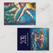 TANZEN UND MUSIK IM NACHTMONOGRAMM VISITENKARTE (Vorne/Hinten)