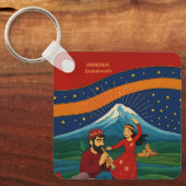 Tanzen unter dem Ararat-Schlüsselanhänger Schlüsselanhänger (Vorderseite)