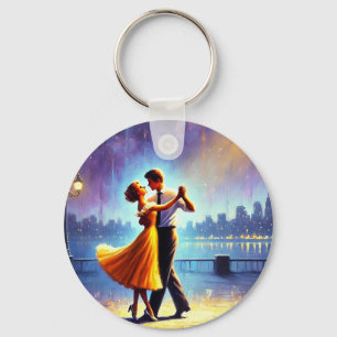 Tanzen unter dem Laternenpfahl Schlüsselanhänger