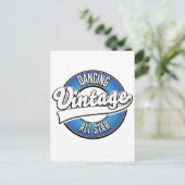 Tanzen Vintages Allstar-Logo Postkarte (Stehend Vorderseite)