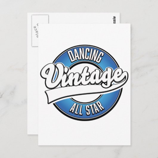 Tanzen Vintages Allstar-Logo Postkarte (Vorne/Hinten)
