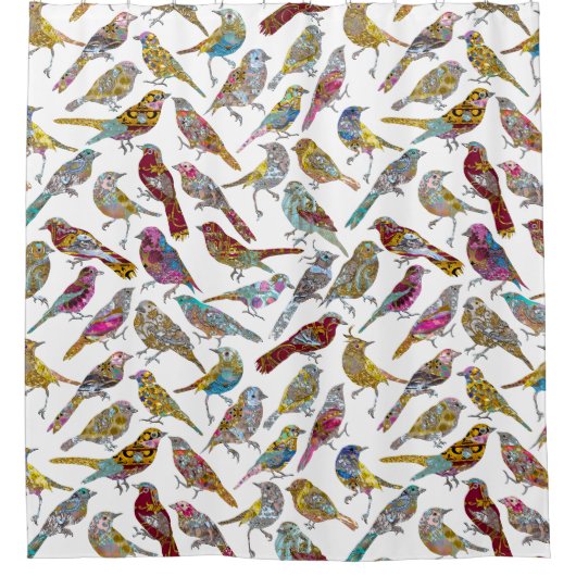 Tanzen-Vögel elegantes klassisches Showertime Duschvorhang (Vorderseite)