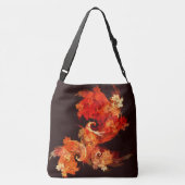 Tanzen von Feuervögeln Abstrakt Art Cross Body Tragetaschen Mit Langen Trägern (Rückseite)