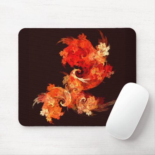 Tanzen von Feuervögeln Abstrakt Art Mousepad (Mit Mouse)