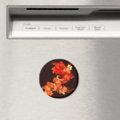 Tanzen von Feuervögeln Abstrakt Art Round Magnet (In Situ (Geschirrspüler))