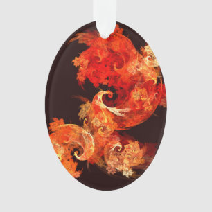 Tanzen von Feuervögeln Abstrakte Kunst Akryllische Ornament