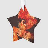 Tanzen von Feuervögeln Abstrakte Kunst Akryllische Ornament (Vorderseite)