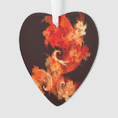 Tanzen von Feuervögeln Abstrakte Kunst Akryllische Ornament (Vorderseite)