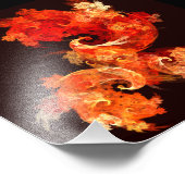 Tanzen von Feuervögeln Abstrakte Kunst Foto Drucke (Ecke)