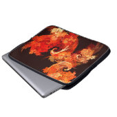 Tanzen von Feuervögeln Abstrakte Kunst Laptopschutzhülle (Vorne Knopf)